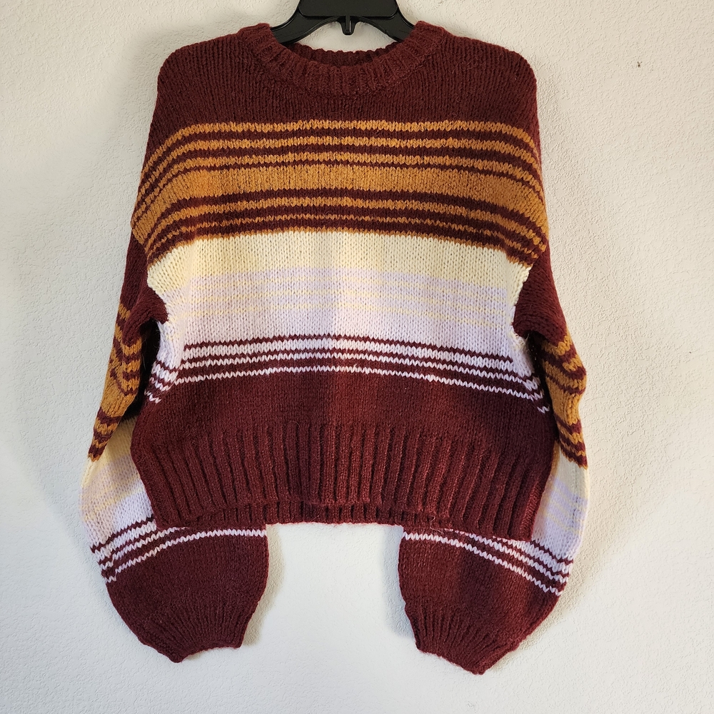🎊Forever 21 - Women's Multicolor Striped Sweater - Size Large🎊